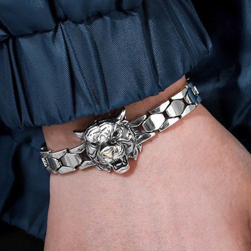 Braccialetto curativo con motivo a testa di tigre in Buddha Stones - Image 10