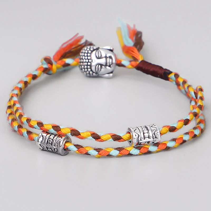 Braccialetto di corda della serenità con testa Buddha Stones - Image 7