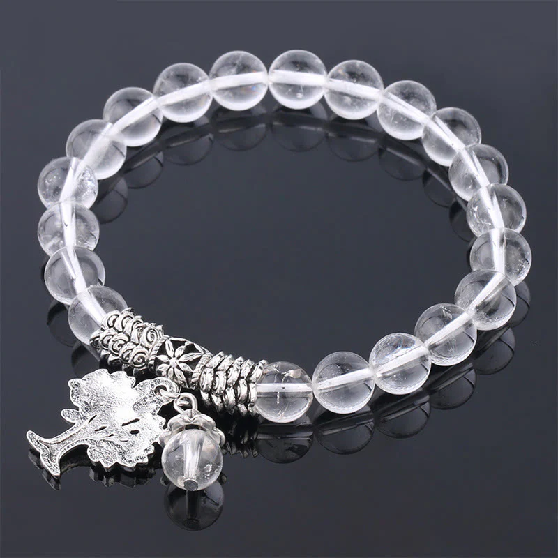 Braccialetto elastico portafortuna con albero della vita in pietra preziosa naturale Buddha Stones - Image 30