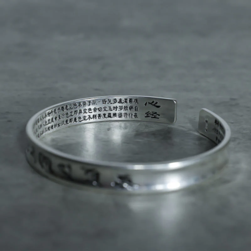 Braccialetto in rame bianco con mantra tibetano Buddha Stones - Image 5