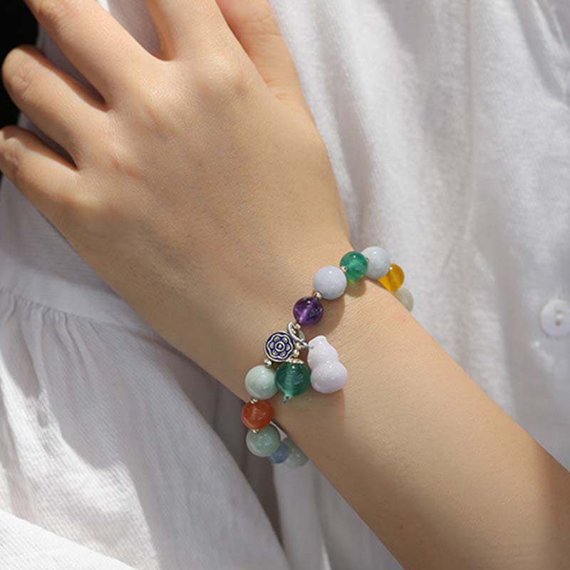 Braccialetto portafortuna in giada zucca - Image 8