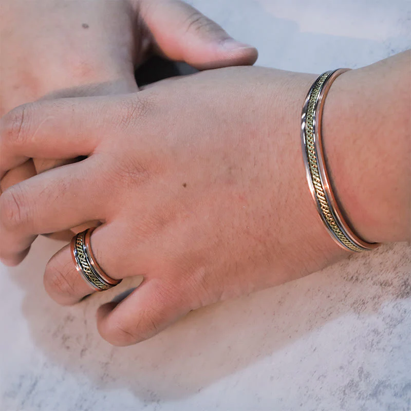 Braccialetto regolabile con polsino magnetico in rame Buddha Stones - Image 7