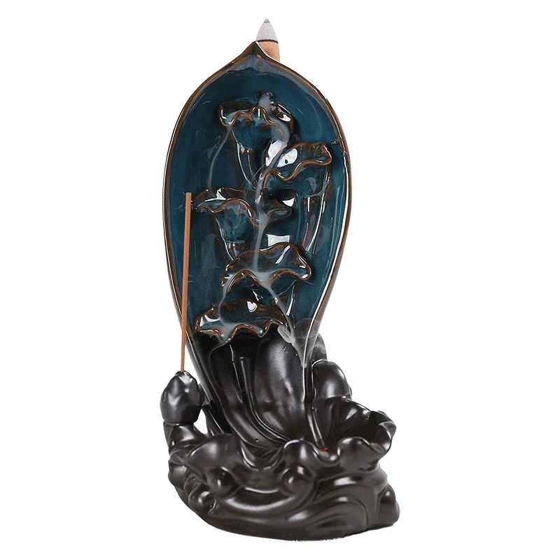 Bruciatore di incenso a cascata Buddha Stones, porta incenso a riflusso - Image 3