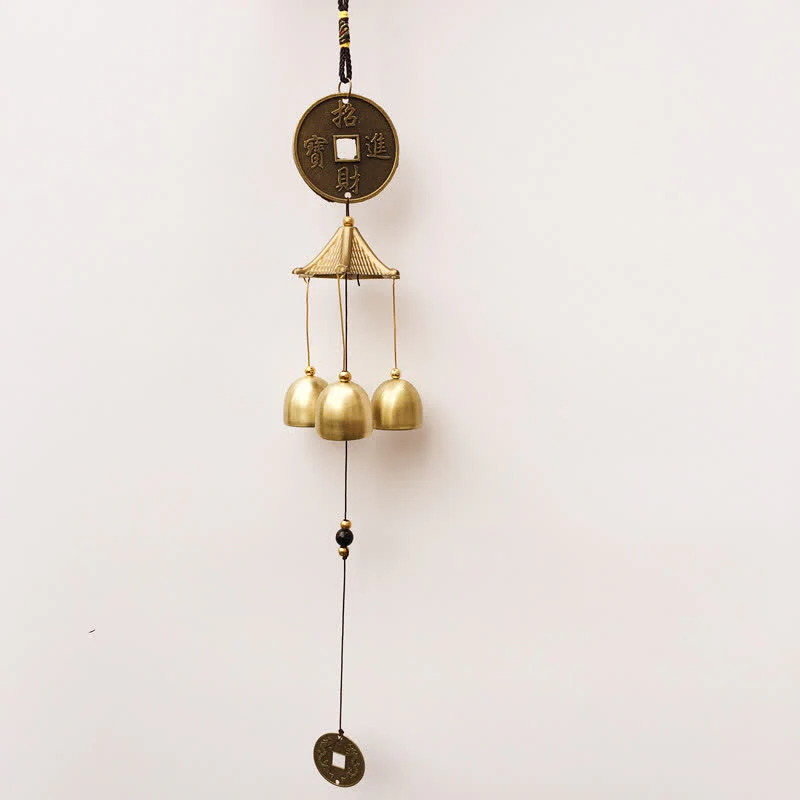 Buddha Stones Benedizione Lettera Elefante Bagua Moneta di Buon Auspicio Appeso al Muro Campanello Campana Decorazione per la Casa Fatta a Mano - Image 13