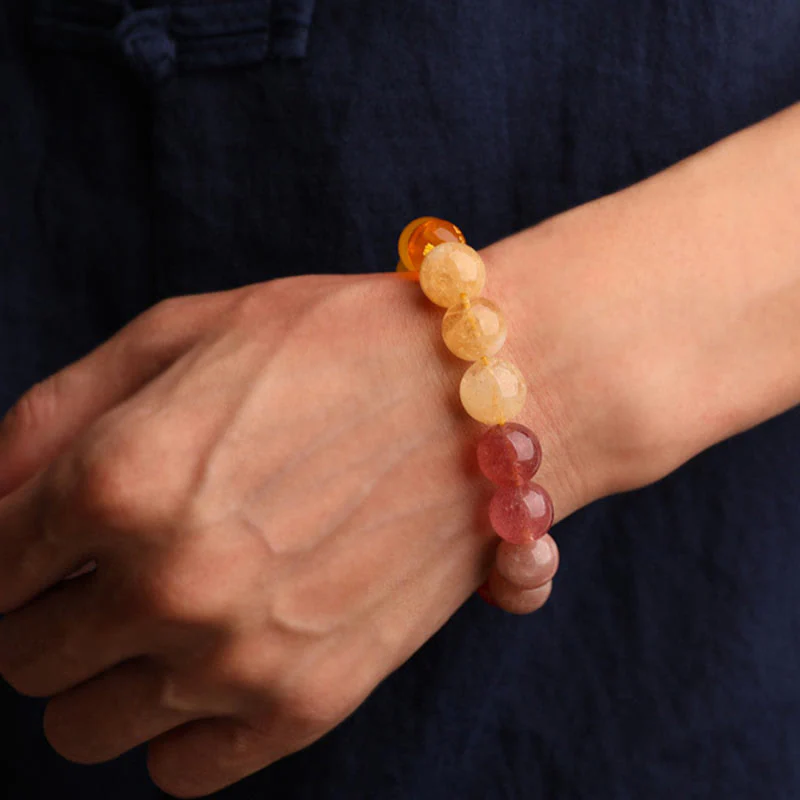 Buddha Stones Cinque Elementi Vari Agata Cristallo Pietra del Sole Bracciale della Saggezza - Image 51