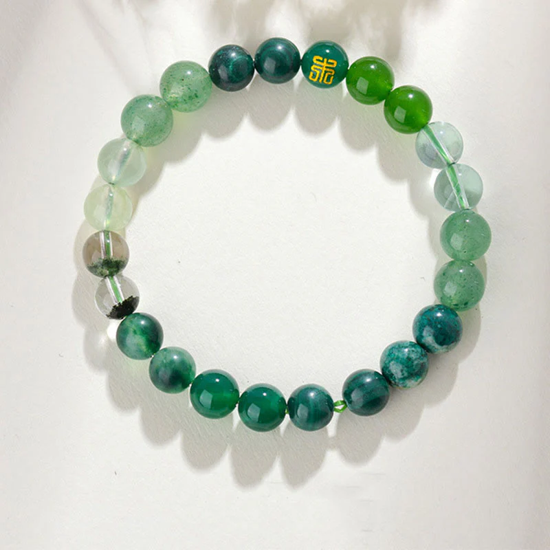 Buddha Stones Cinque Elementi Vari Agata Cristallo Quarzo Rutilato Occhio di Tigre Agata Gialla Citrino Braccialetto della Fortuna - Image 19