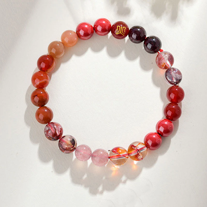 Buddha Stones Cinque Elementi Vari Agata Cristallo Quarzo Rutilato Occhio di Tigre Agata Gialla Citrino Braccialetto della Fortuna - Image 29