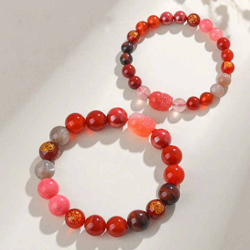 Buddha Stones Cinque Elementi Vari Cristallo Agata Pixiu Bracciale Ricchezza - Image 24