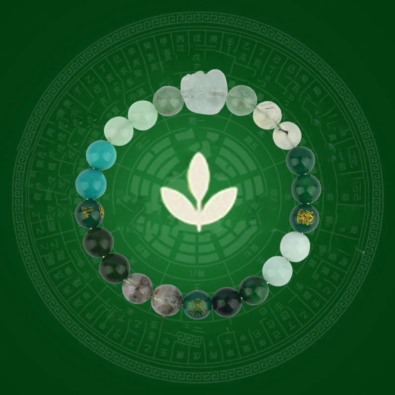 Buddha Stones Cinque Elementi Vari Cristallo Agata Pixiu Bracciale Ricchezza - Image 9