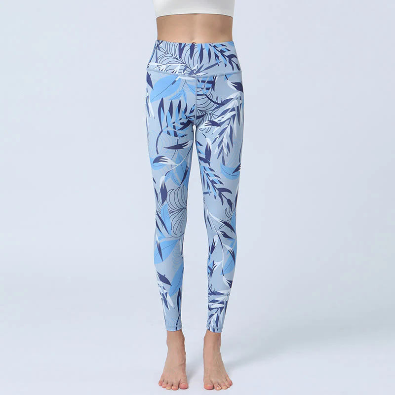 Buddha Stones Flowers Leaves Stampa Sport Fitness Yoga Leggings a vita alta Pantaloni da yoga da donna - Image 11