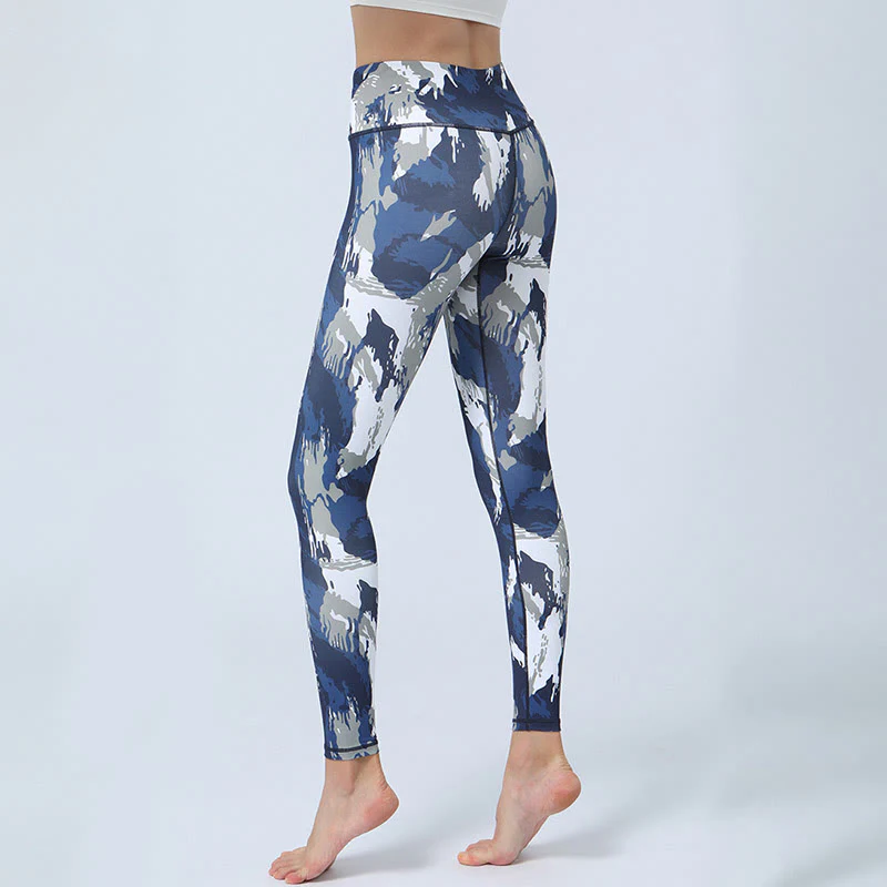 Buddha Stones Flowers Leaves Stampa Sport Fitness Yoga Leggings a vita alta Pantaloni da yoga da donna - Image 3
