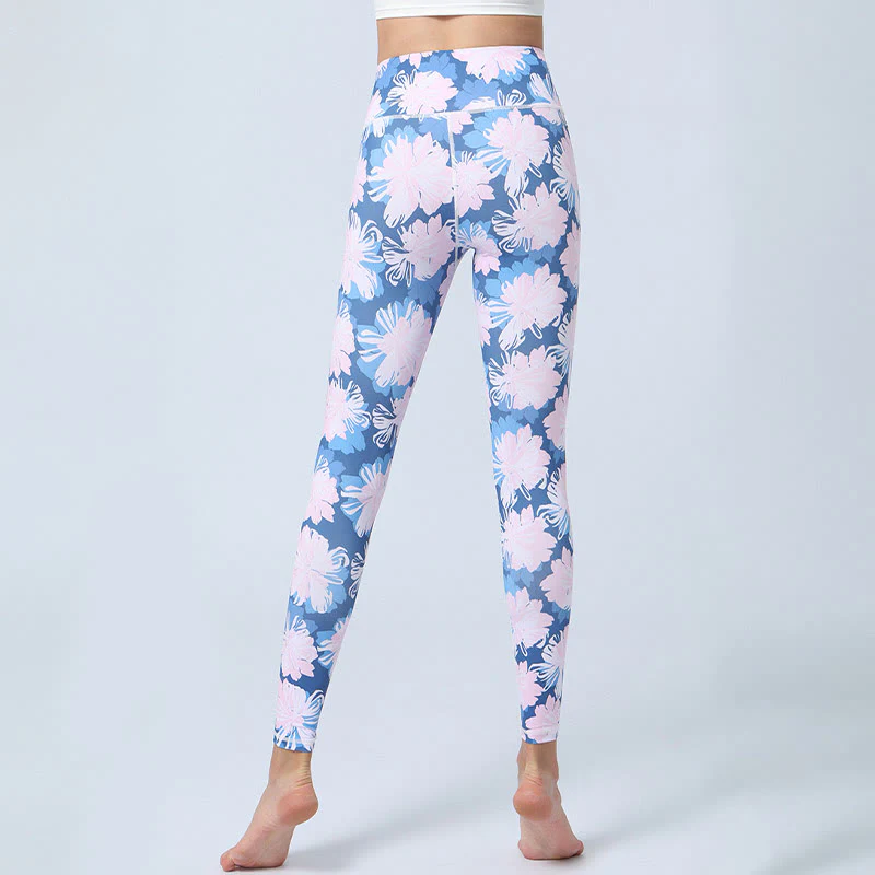 Buddha Stones Flowers Leaves Stampa Sport Fitness Yoga Leggings a vita alta Pantaloni da yoga da donna - Image 9