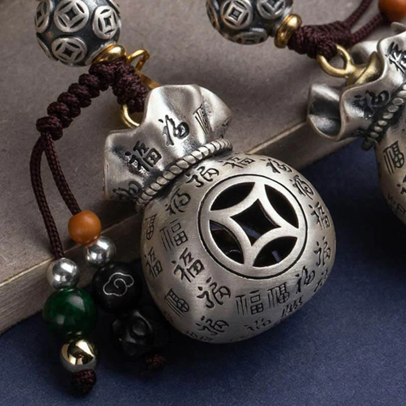 Buddha Stones Fu Character Money Bag Fare soldi ogni giorno Portachiavi fortuna - Image 15