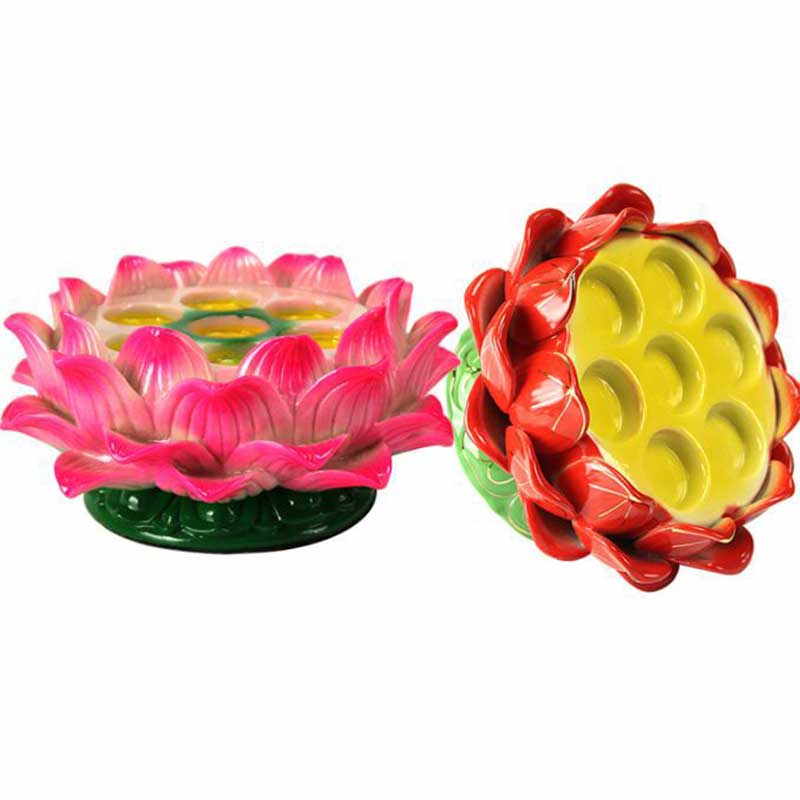 Buddha Stones Meditazione Preghiera Altare Fiore di Loto Portacandele Tempio Buddista Rituali Usa Articoli - Image 8