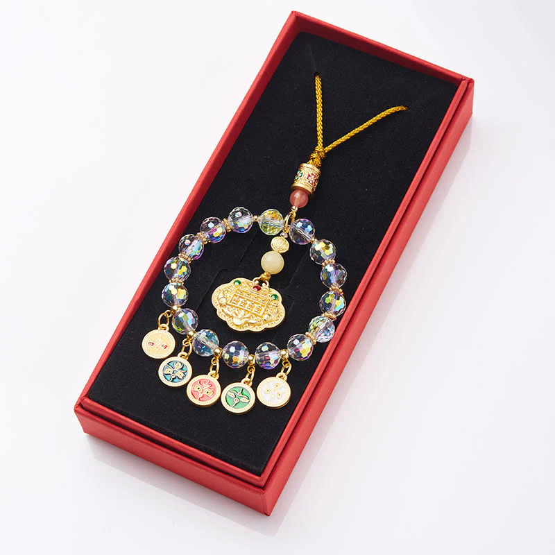 Buddha Stones Pesce Koi Fortunato Cinque Dei della Ricchezza Prosperità Decorazione Appesa - Image 6