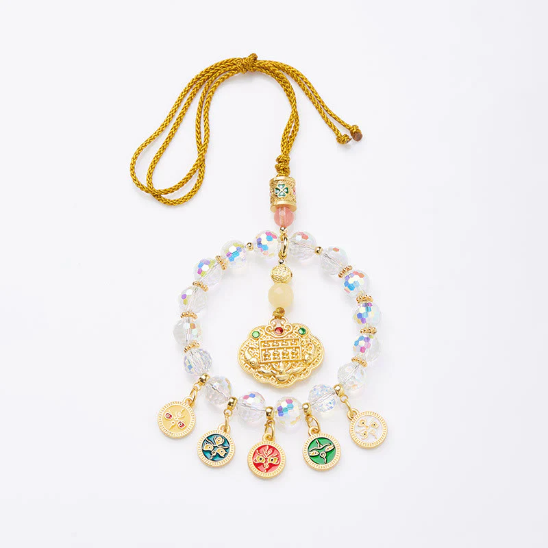 Buddha Stones Pesce Koi Fortunato Cinque Dei della Ricchezza Prosperità Decorazione Appesa - Image 7