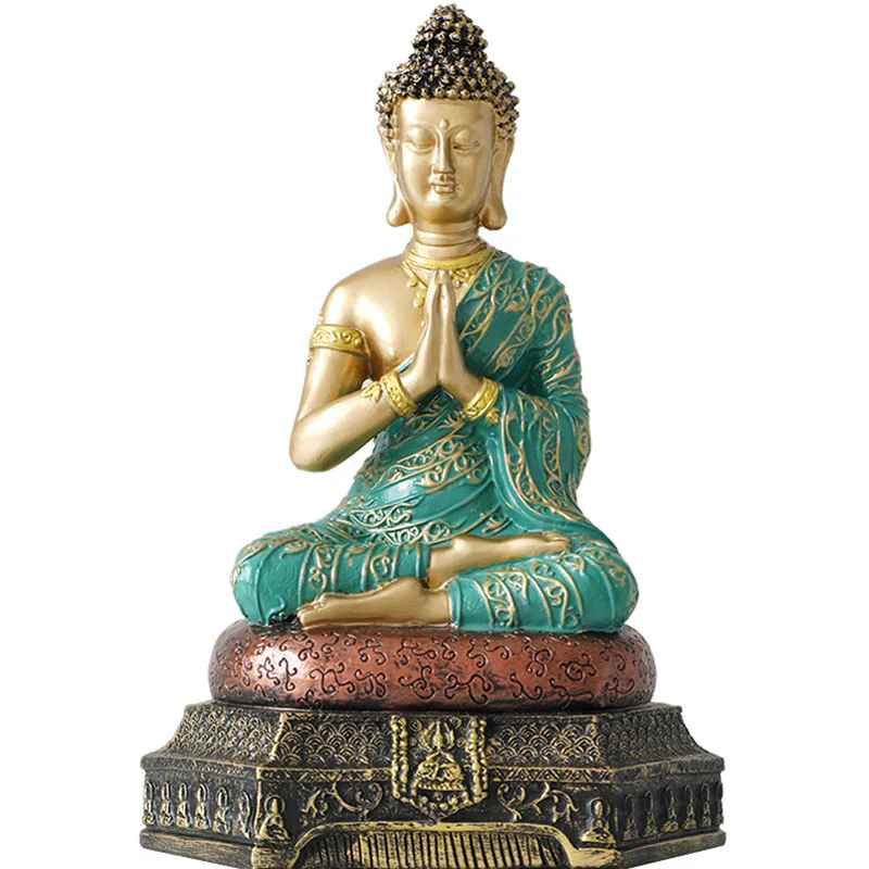 Buddha Stones Statua in resina della compassione del Buddha Decorazione - Image 11