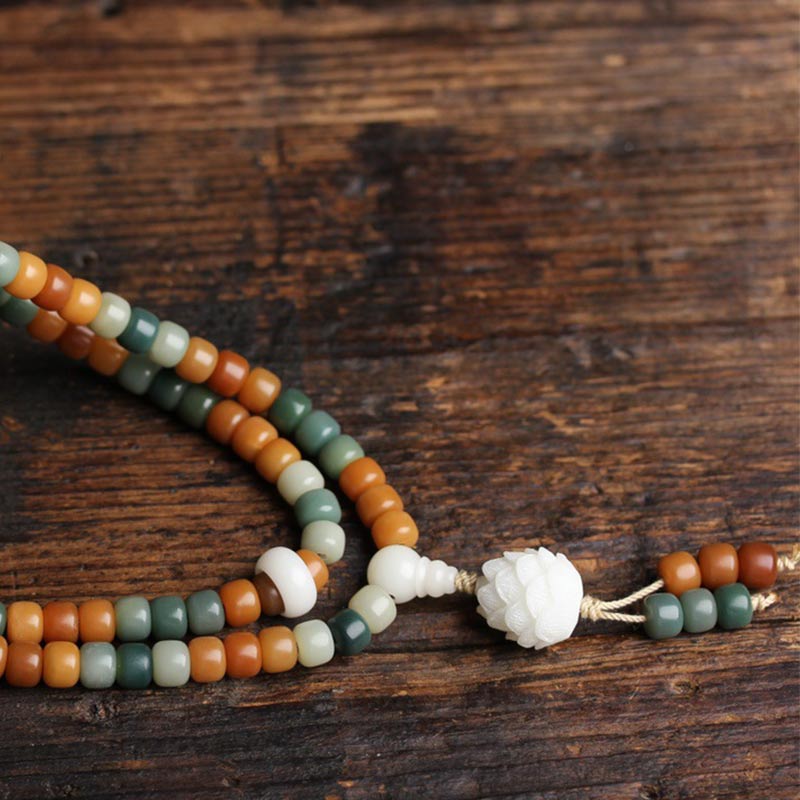 Collana con bracciale in pietra Bodhi Lotus Mala Harmony Buddha Stones - Image 5