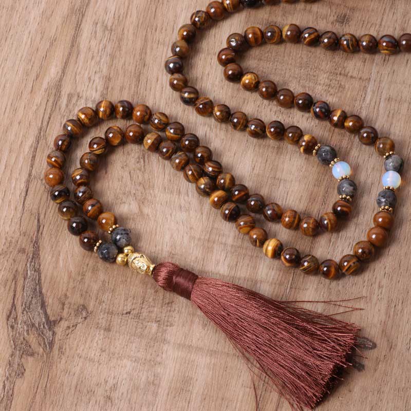 Collana con ciondolo a forma di nappa con Buddha Stones - Image 3