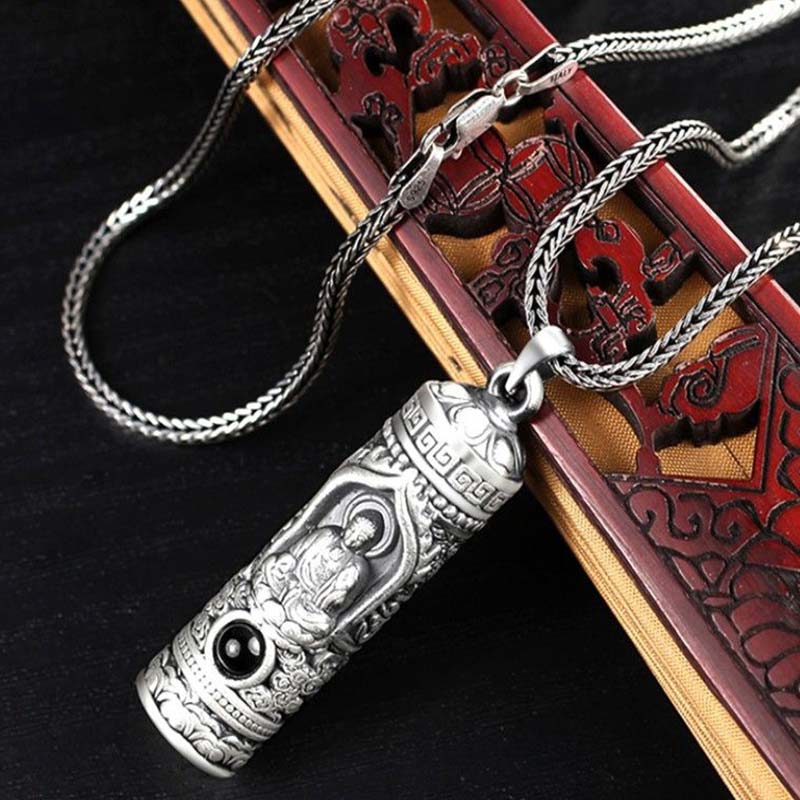 Collana con ciondolo di Buddha natale con proiezione dello zodiaco cinese e della prosperità - Image 3