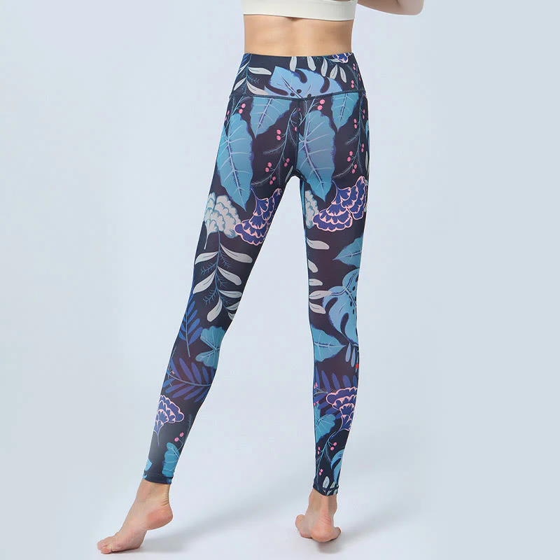 Leggings da yoga a vita alta con stampa Buddha Stones , per fitness e sport, da donna - Image 13