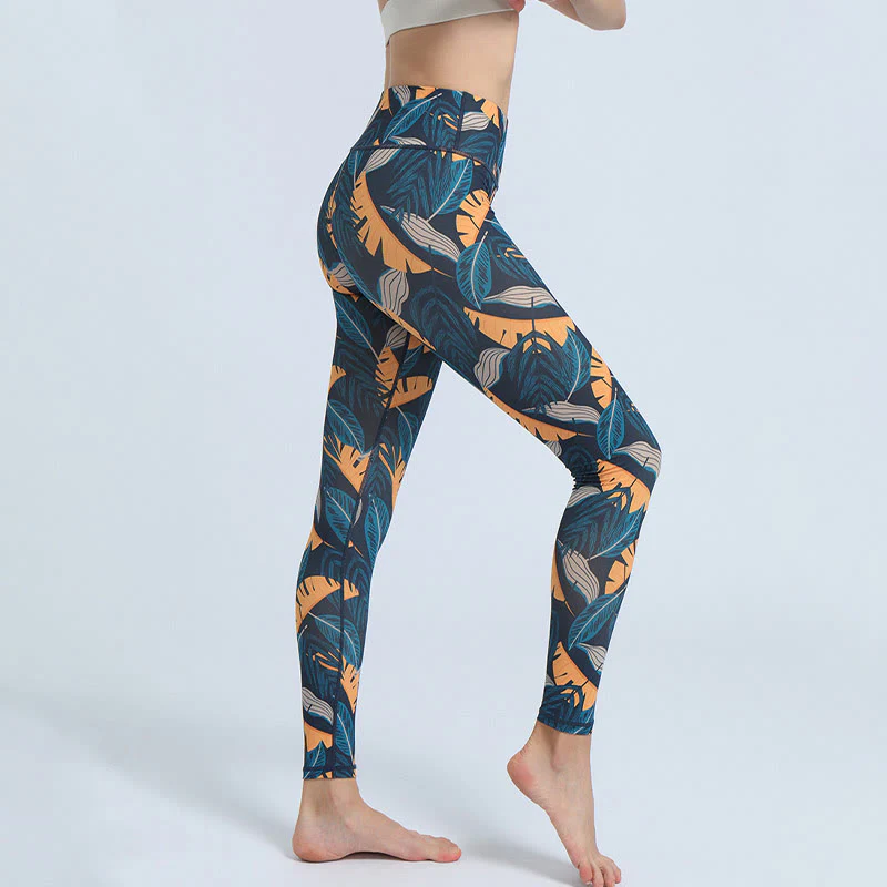 Leggings da yoga a vita alta con stampa Buddha Stones , per fitness e sport, da donna - Image 16
