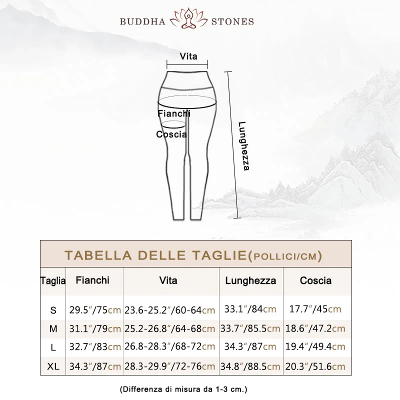 Leggings da yoga a vita alta con stampa Buddha Stones , per fitness e sport, da donna - Image 7