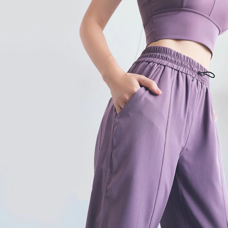 Pantaloni da jogging sportivi da yoga fitness a vita alta con tasche Buddha Stones - Image 19