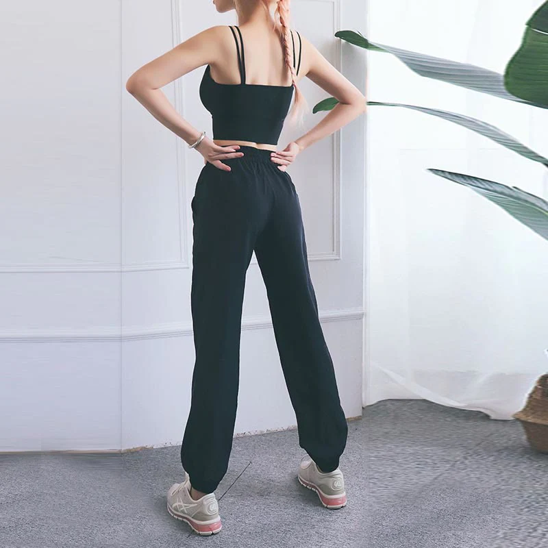 Pantaloni da jogging sportivi da yoga fitness a vita alta con tasche Buddha Stones - Image 21