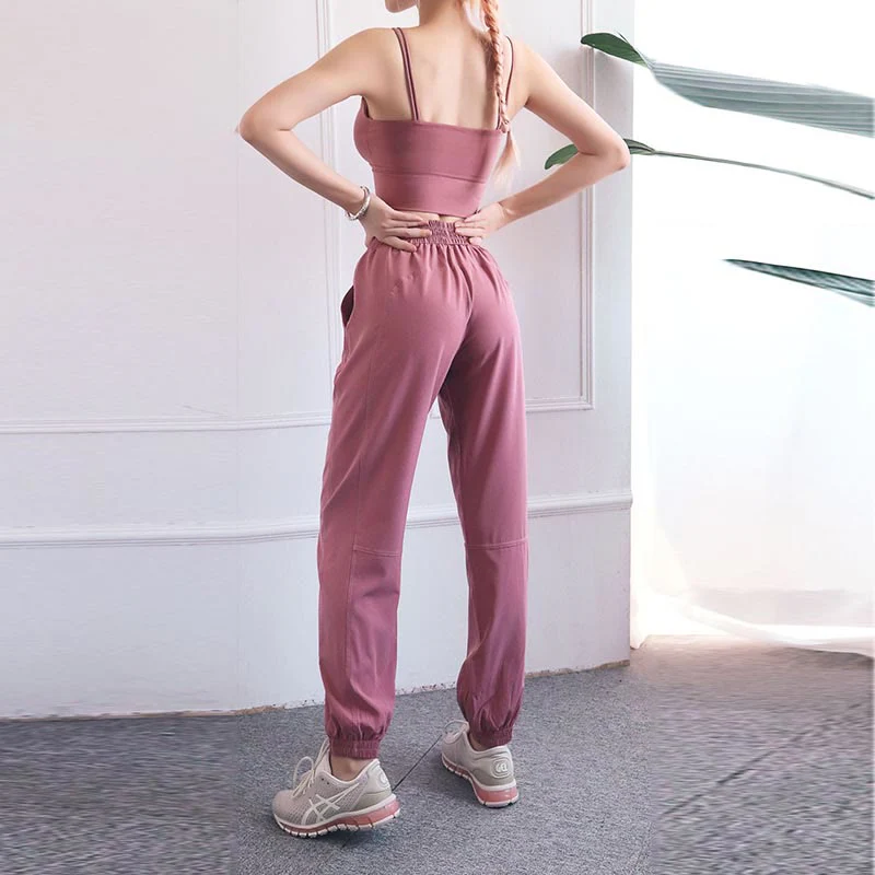 Pantaloni da jogging sportivi da yoga fitness a vita alta con tasche Buddha Stones - Image 28