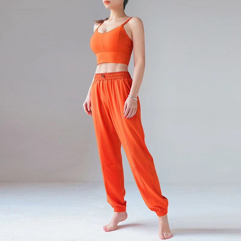 Pantaloni da jogging sportivi da yoga fitness a vita alta con tasche Buddha Stones - Image 3