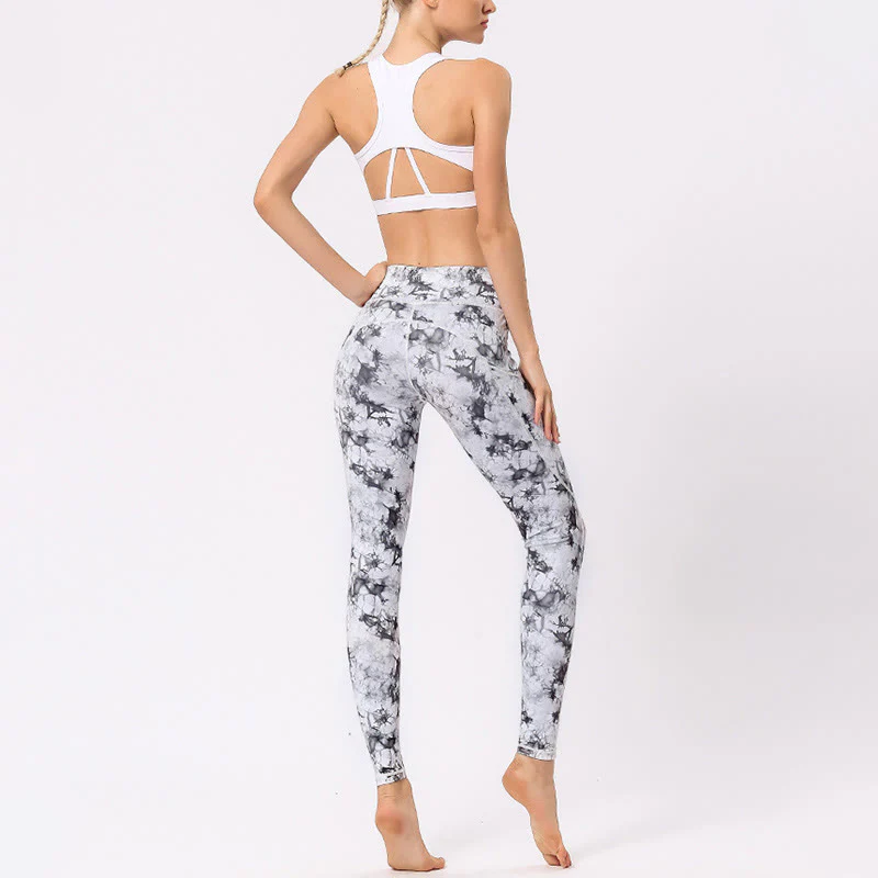 Pantaloni da yoga da donna con stampa colorata Buddha Stones Leggings sportivi da fitness - Image 18