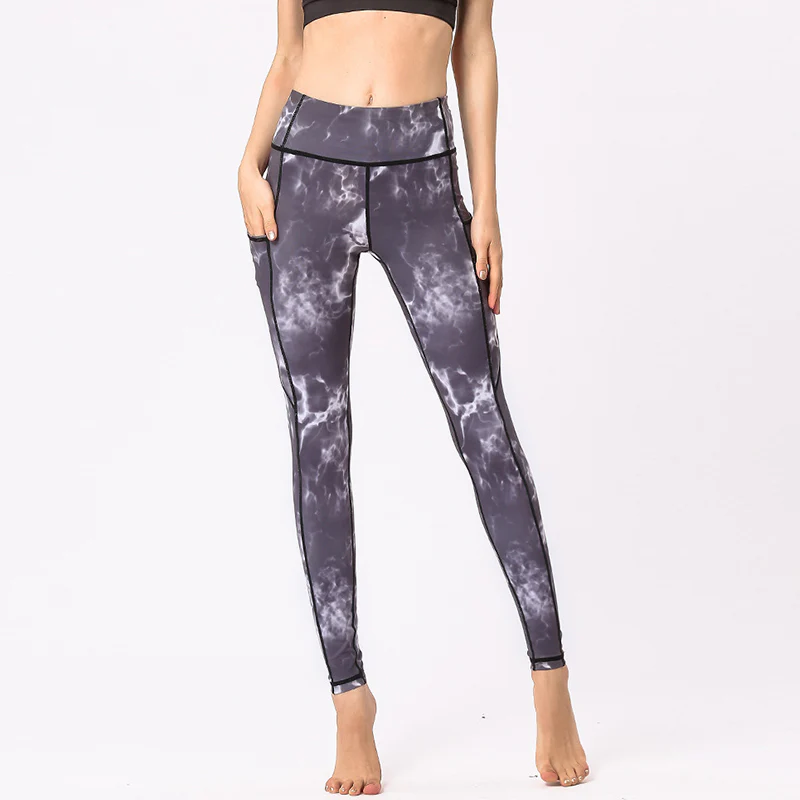Pantaloni da yoga da donna con stampa colorata Buddha Stones Leggings sportivi da fitness - Image 7