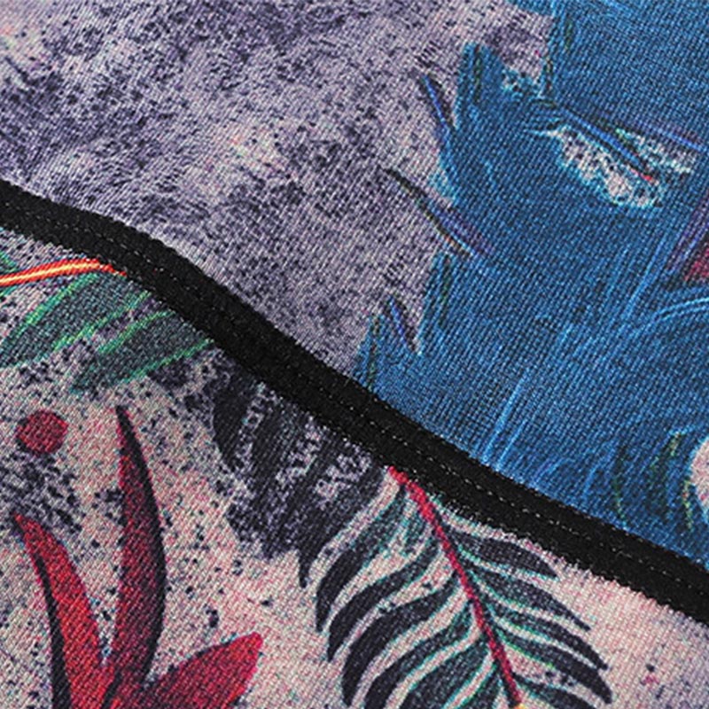 Pantaloni sportivi da yoga con stampa di piume di pavone rosso e blu , Buddha Stones, pantaloni da yoga da donna - Image 11