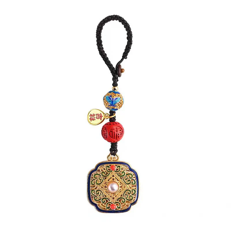Portachiavi con ciondolo a forma Buddha Stones Fu Character Blessing Ruyi - Image 12