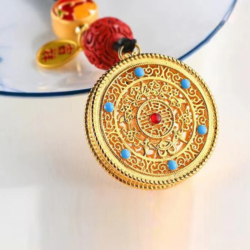 Portachiavi con ciondolo a forma Buddha Stones Fu Character Blessing Ruyi - Image 17