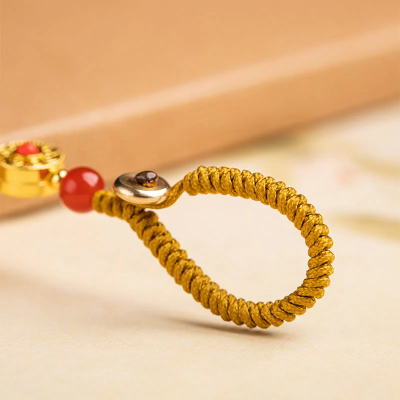 Portachiavi con ciondolo a forma di lucchetto con Buddha Stones, carattere Fu, fortuna e benedizione - Image 7